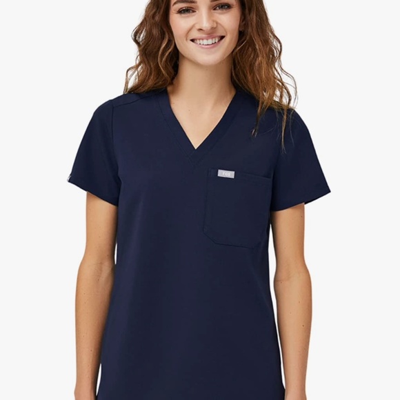 Figs Tops Figs Catarina Scrub Top Small Navy Poshmark